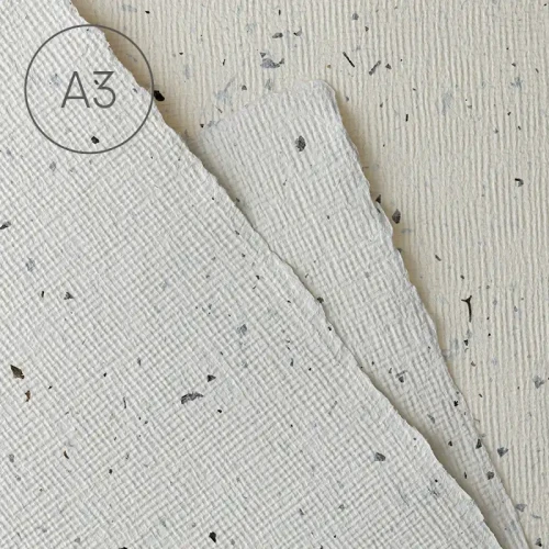 Papier czerpany A3 juta Mięta