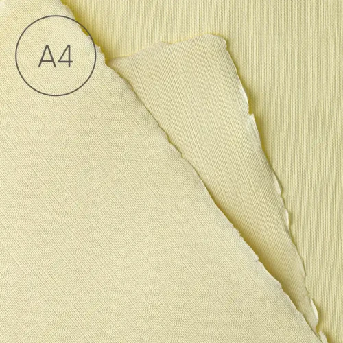 Papier czerpany A4 len Ecru