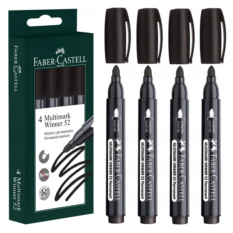 Markery permanentne Faber Castell Multimark Winner 52 - 4 szt. 01