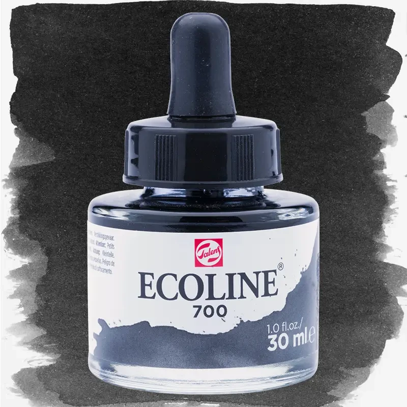 Farba akwarelowa Ecoline 30 ml - 700 Black 01