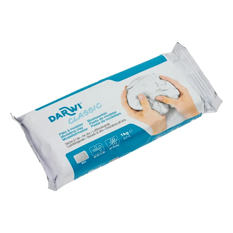 Glina, masa samoutwardzalna Darwi 1 kg - biała 03