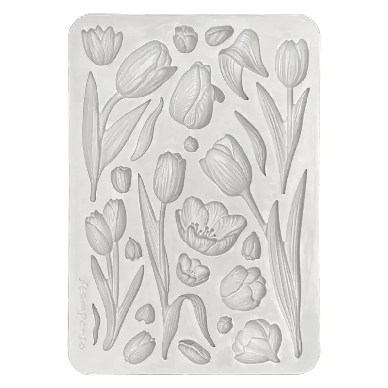 Foremka silikonowa Stamperia A5 - Tulipany