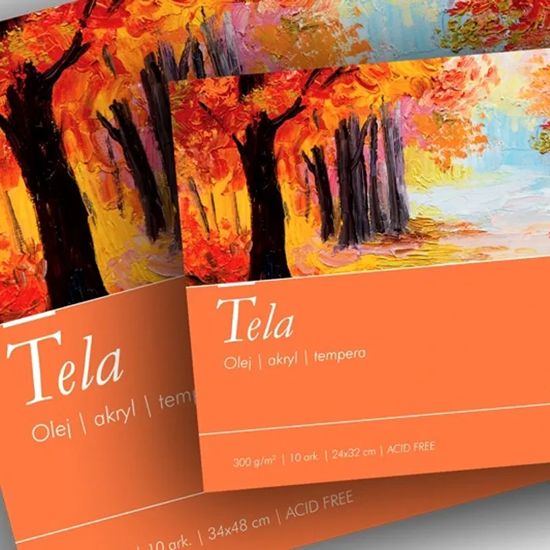 Blok do farb olejnych Gamma Fabriano Tela - 12,5 x 18 cm, 300 g, 10 ark.04