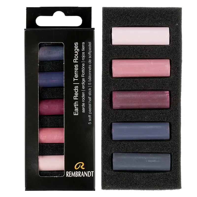 Pastele suche połówki Rembrandt Micro zestaw 5 szt. Earth Reds Set 01