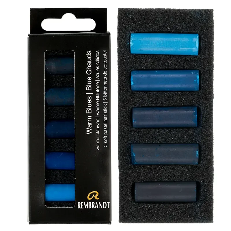 Pastele suche połówki Rembrandt Micro zestaw 5 szt. Warm Blues Set 01