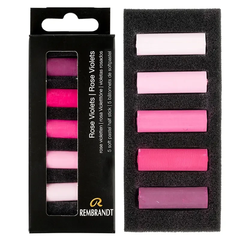 Pastele suche połówki Rembrandt Micro zestaw 5 szt. Rose Violets Set 01