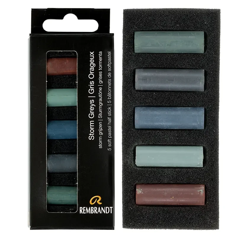 Pastele suche połówki Rembrandt Micro zestaw 5 szt. Storm Greys Set 01
