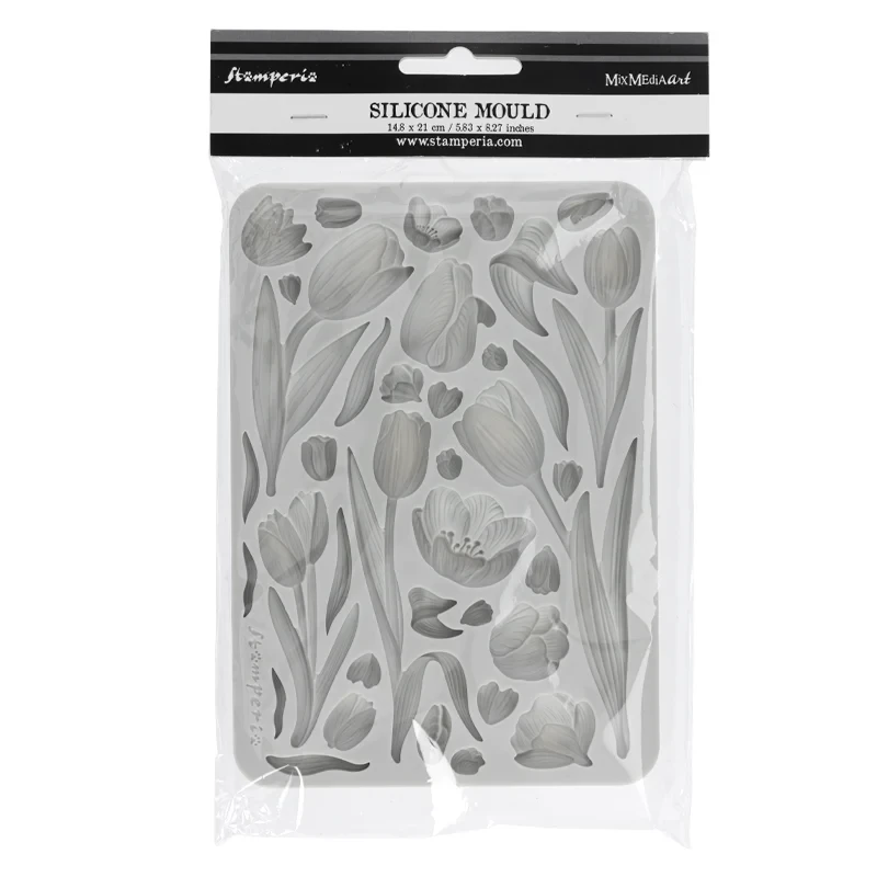 Foremka silikonowa Stamperia A5 - Tulipany 02