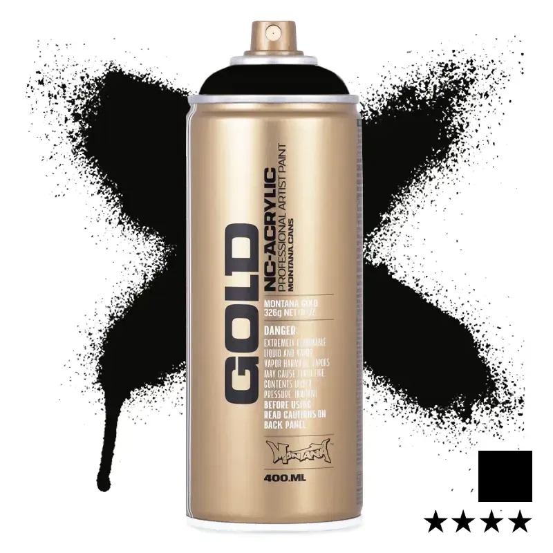 Farba w sprayu Montana Gold 400 ml Shock 9000 Black 01
