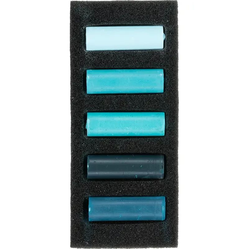 Pastele suche połówki Rembrandt Micro zestaw 5 szt. Cool Greens Set 02