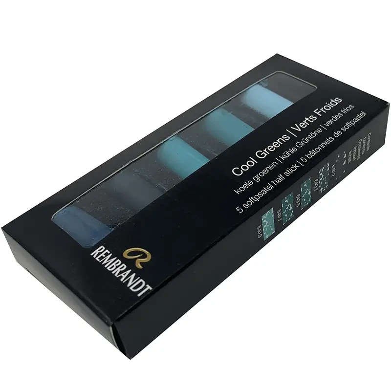Pastele suche połówki Rembrandt Micro zestaw 5 szt. Cool Greens Set 03