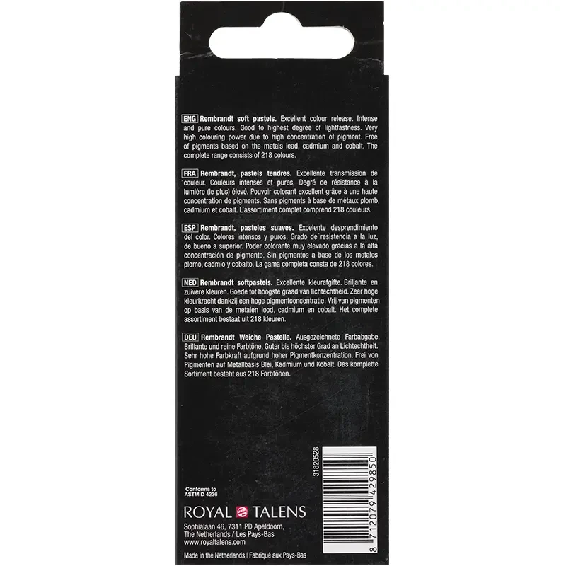 Pastele suche połówki Rembrandt Micro zestaw 5 szt. Burnt Sienna Set 04