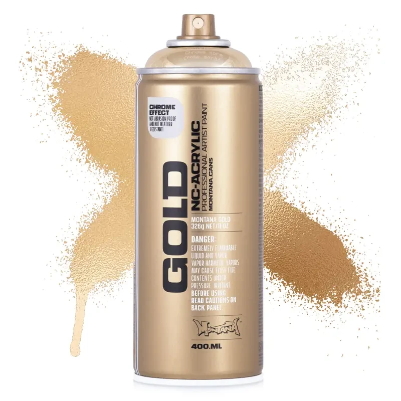 Farba w sprayu Montana Gold 400 ml Chrome Effect M 3000 Goldchrome 01