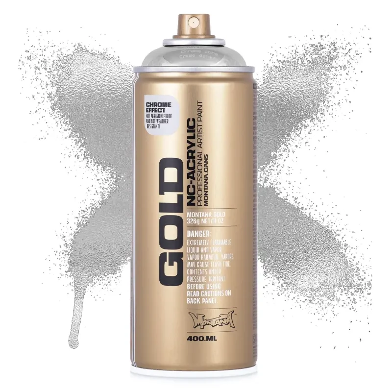 Farba w sprayu Montana Gold 400 ml Chrome Effect M 1000 Silverchrome 01