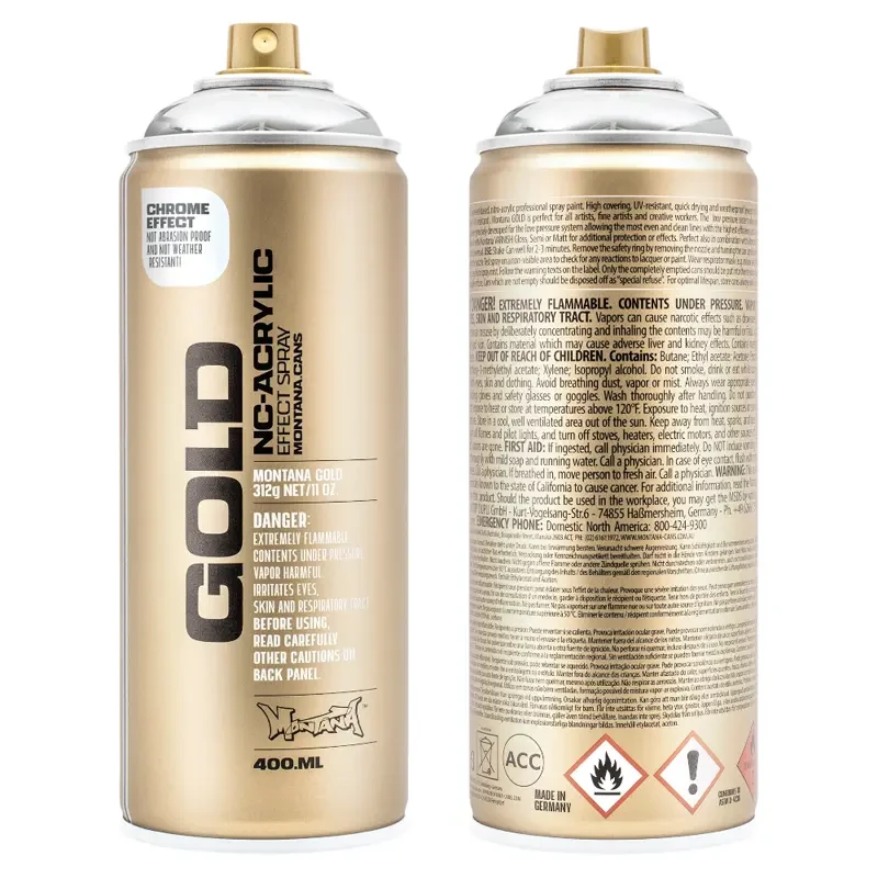 Farba w sprayu Montana Gold 400 ml Chrome Effect M 1000 Silverchrome 02
