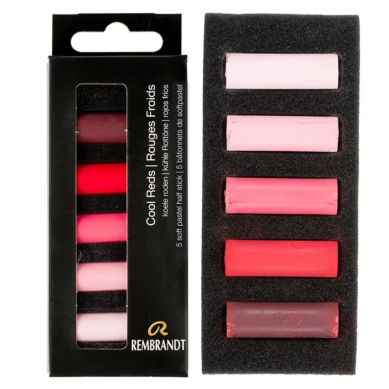 Pastele suche połówki Rembrandt Micro zestaw 5 szt. Cool Reds Set 01