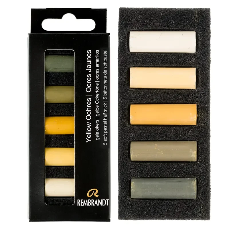 Pastele suche połówki Rembrandt Micro zestaw 5 szt. Yellow Ochres Set 01