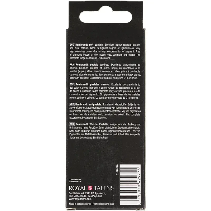 Pastele suche połówki Rembrandt Micro zestaw 5 szt. Warm Reds Set 04