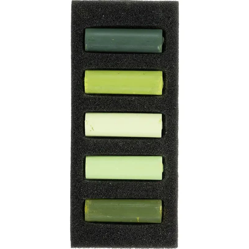 Pastele suche połówki Rembrandt Micro zestaw 5 szt. Lush Greens Set 02