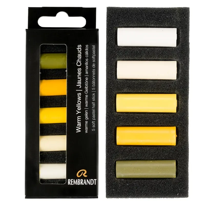 Pastele suche połówki Rembrandt Micro zestaw 5 szt. Warm Yellows Set 01