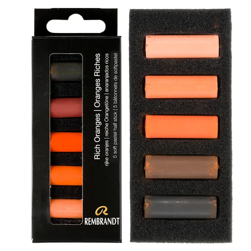 Pastele suche połówki Rembrandt Micro zestaw 5 szt. Rich Oranges Set 01