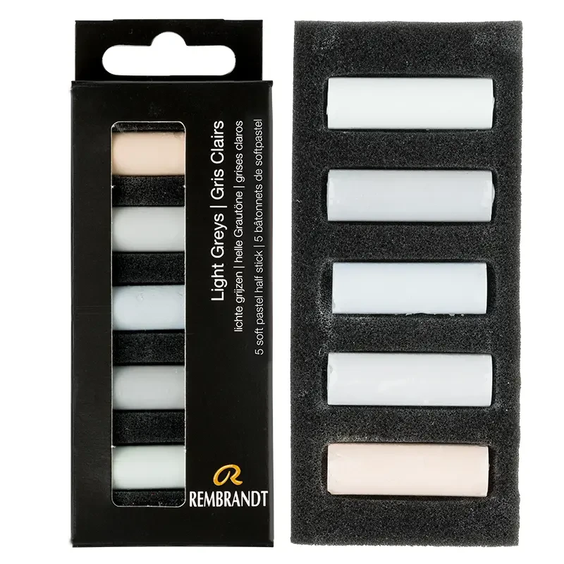 Pastele suche połówki Rembrandt Micro zestaw 5 szt. Light Greys Set 01