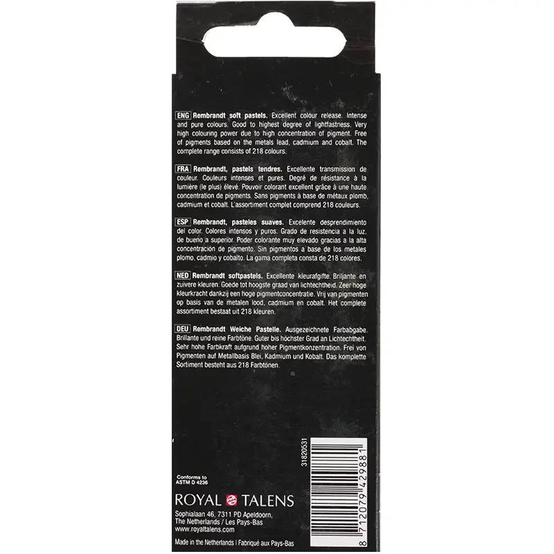 Pastele suche połówki Rembrandt Micro zestaw 5 szt. Light Greys Set 04
