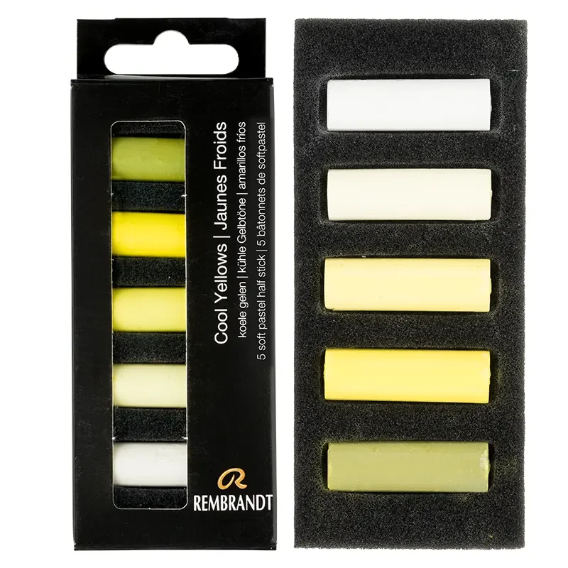 Pastele suche połówki Rembrandt Micro zestaw 5 szt. Cool Yellows Set 01