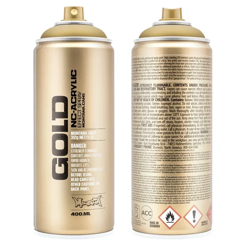 Farba w sprayu Montana Gold 400 ml Metallic 3010 Gold Matt 02