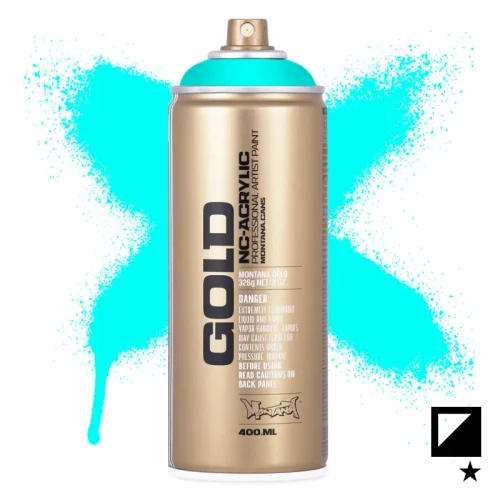 Farba w sprayu Montana Gold 400 ml Fluorescent 6200 Active Cyan