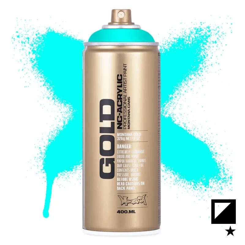 Farba w sprayu Montana Gold 400 ml Fluorescent 6200 Active Cyan 01