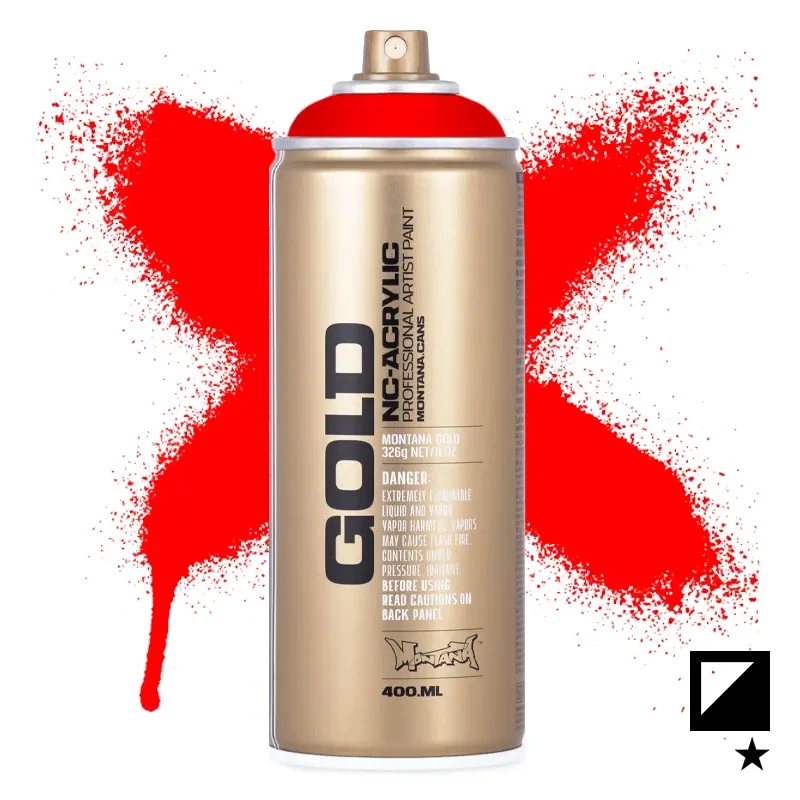 Farba w sprayu Montana Gold 400 ml Fluorescent 3000 Fire Red 01