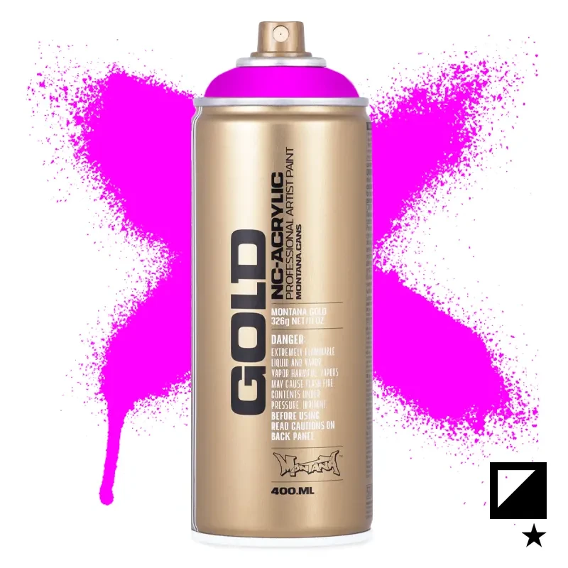 Farba w sprayu Montana Gold 400 ml Fluorescent 4000 Gleaming Pink 01