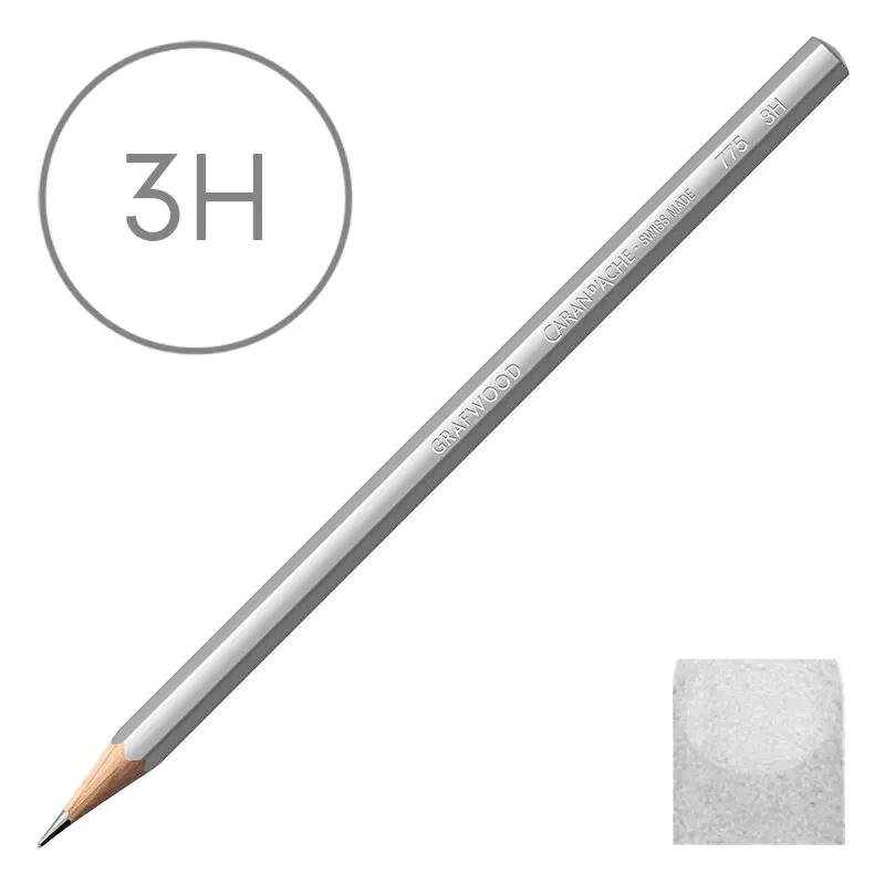 Ołówek Caran d Ache 775 Grafwood 3H 01
