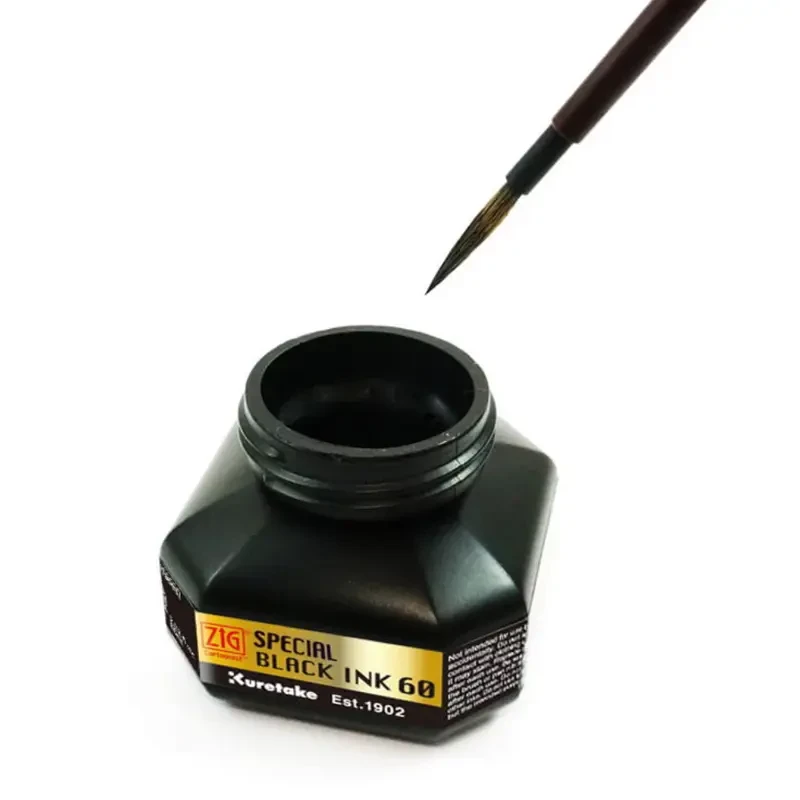 Tusz pigmentowy Kuretake ZIG Cartoonist Special Black Ink 60 ml - czarny 02