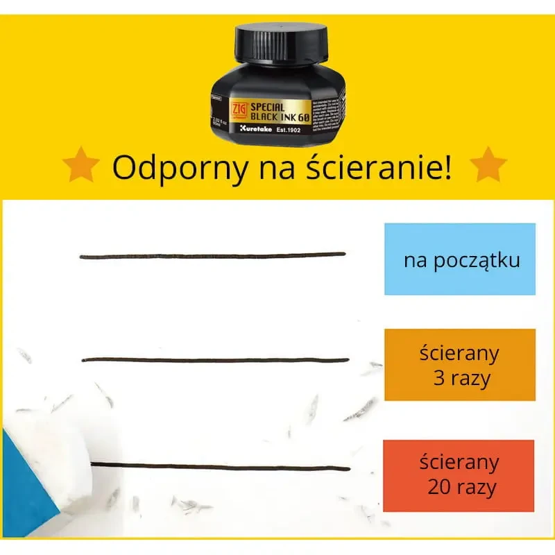 Tusz pigmentowy Kuretake ZIG Cartoonist Special Black Ink 60 ml - czarny 05