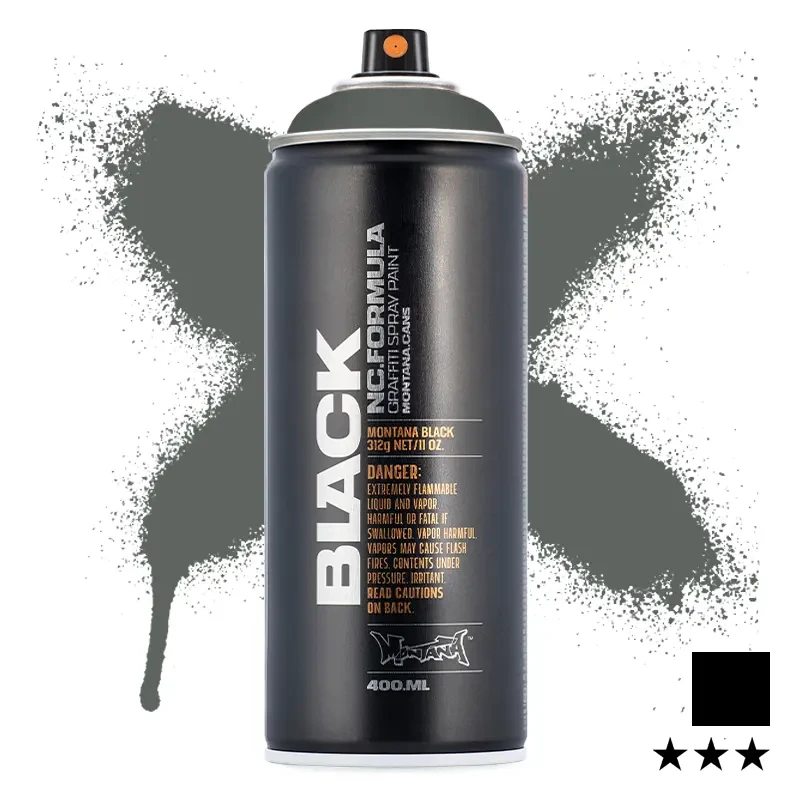 Farba w sprayu Montana Black 400 ml BLK 7070 Rhino 01