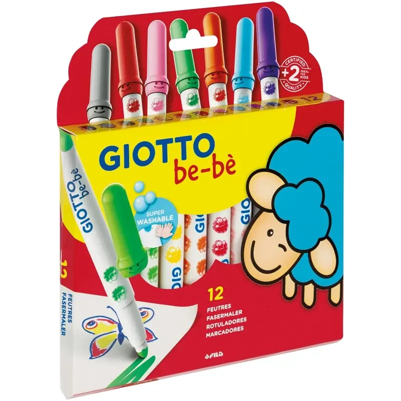 Flamastry dla dzieci Giotto Bebe grube zestaw 12 kolorów 03