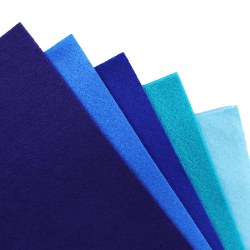 Filc dekoracyjny Folia Folia Bringmann A4 cm 10 arkuszy - MIX niebieski 02