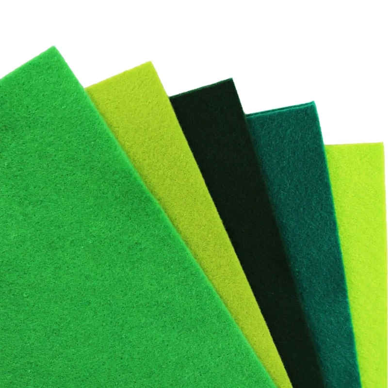 Filc dekoracyjny Folia Folia Bringmann A4 cm zestaw 10 arkuszy - MIX zielony 02