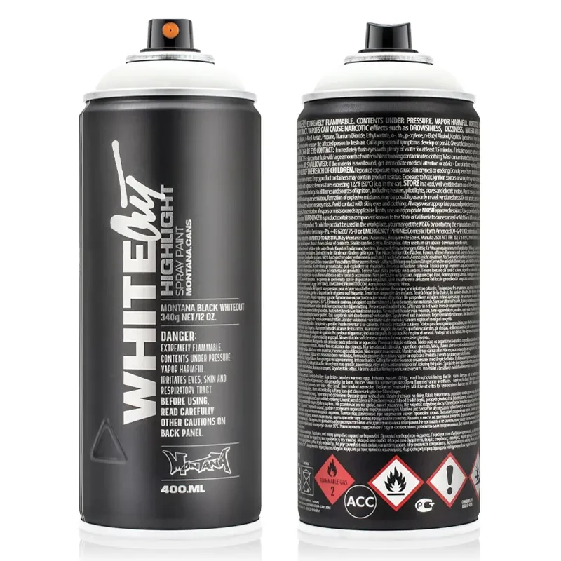 Farba w sprayu Montana Black 400 ml BLK 9150 Whiteout  02