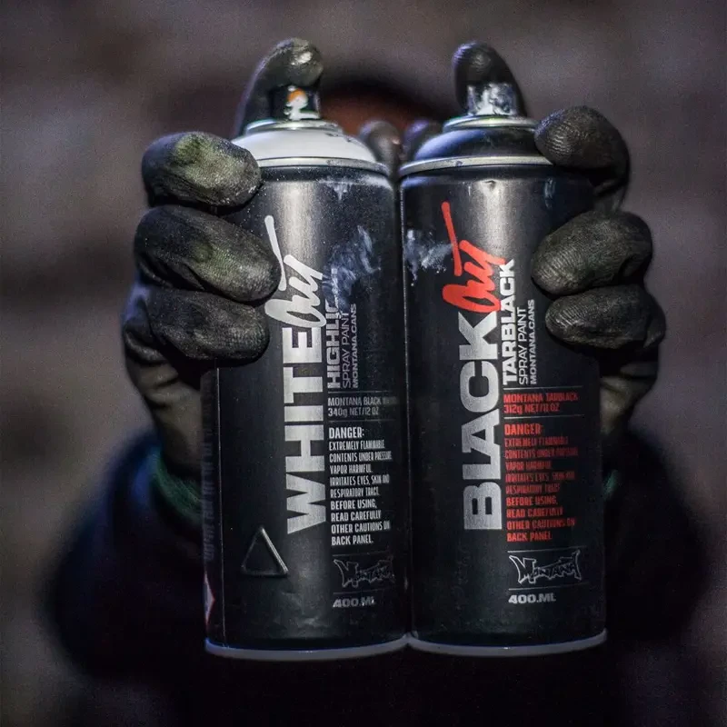 Farba w sprayu Montana Black 400 ml BLK 9150 Whiteout  06