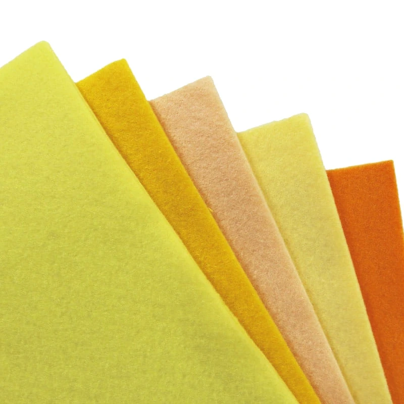 Filc dekoracyjny Folia Paper Bringmann A4 zestaw 10 arkuszy - MIX żółty 02