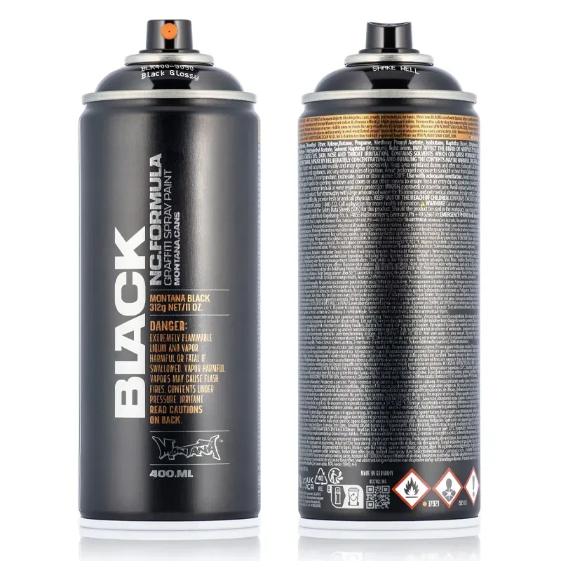 Farba w sprayu Montana Black 400 ml BLK 9090 Black Glossy 02