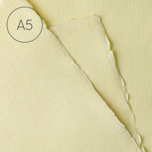 Papier czerpany A5 len Ecru