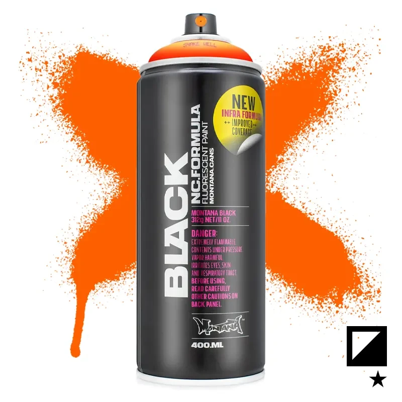 Farba w sprayu Montana Black 400 ml IN 2000 Infra Orange 01