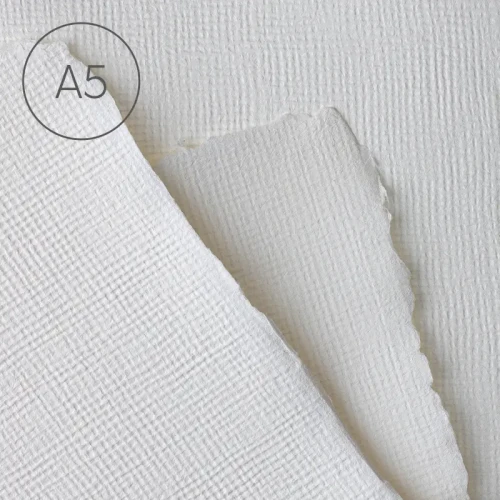 Papier czerpany A5 juta Biały