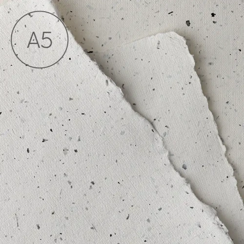 Papier czerpany A5 len Mięta