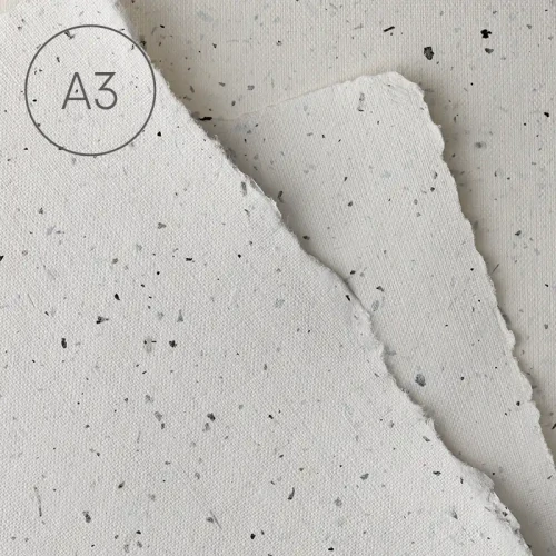 Papier czerpany A3 len Mięta