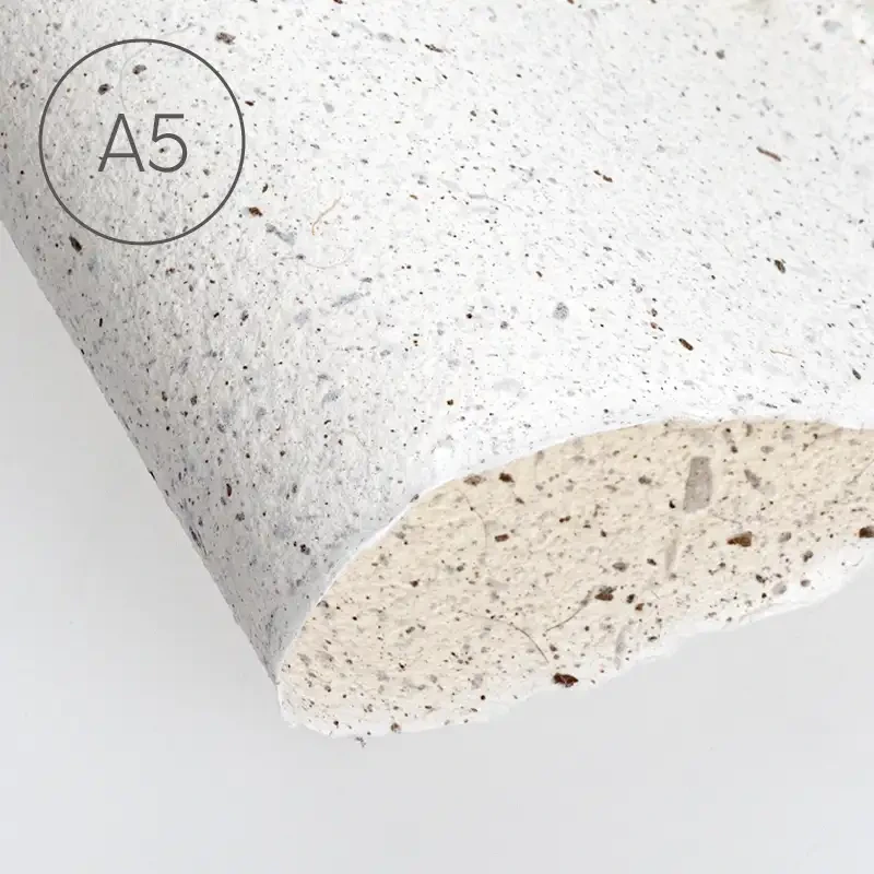 Papier czerpany gładki A5 - Kokos jasny 02